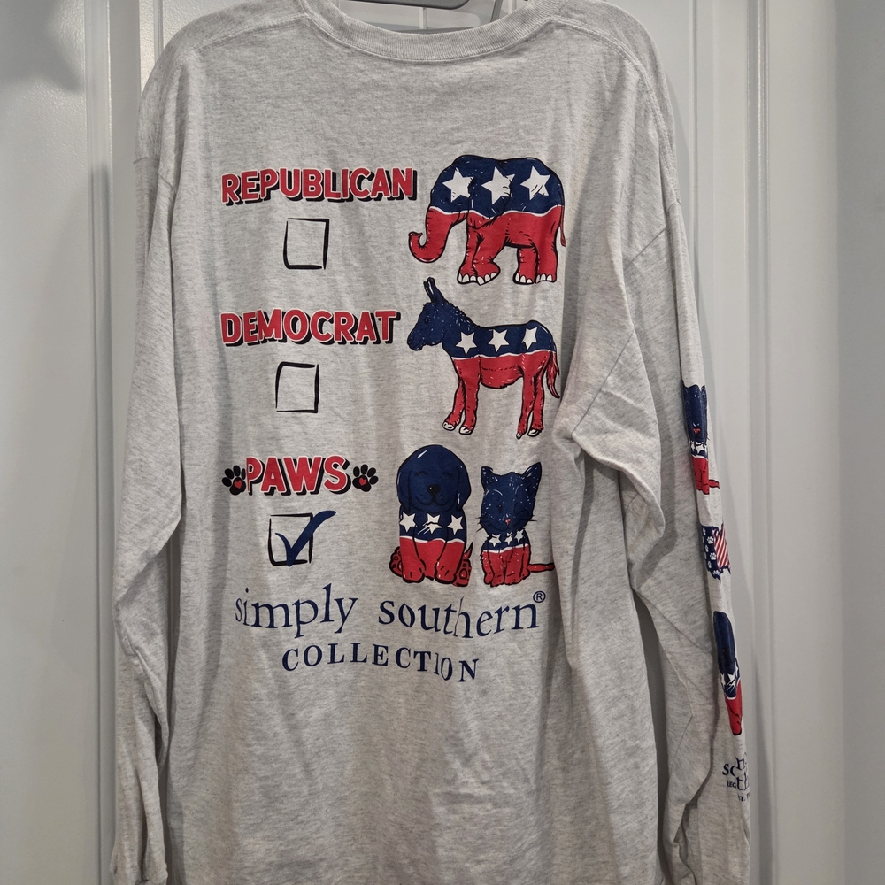 Simply Southern Gray Long Sleeve Shirt - Picture 4 of 4